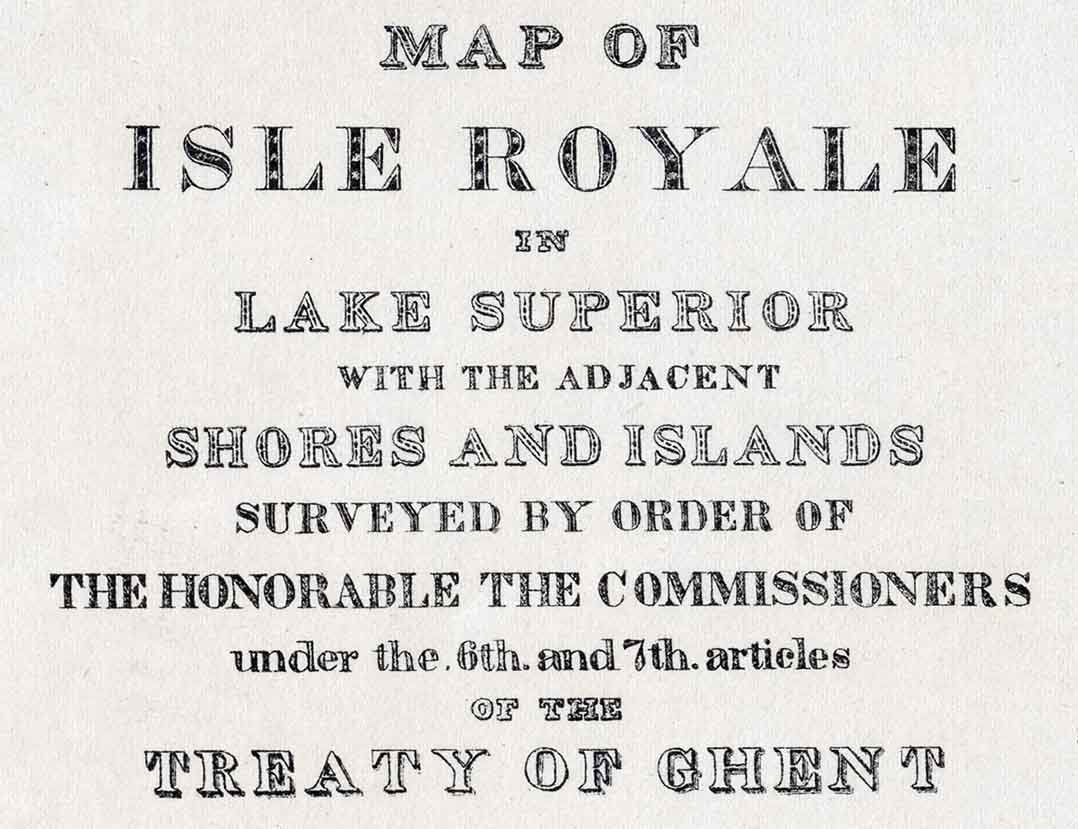 1891 Map of Isle Royale Lake Superior