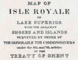 1891 Map of Isle Royale Lake Superior