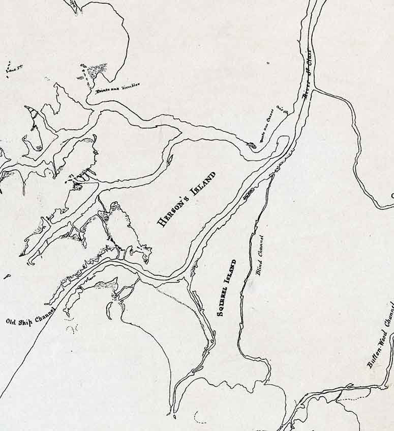 1891 Map of Lake Saint Clair