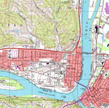 1994 Topo Map of Parkersburg West Virginia Quadrangle