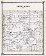 1884 Map of Lone Tree Township McPherson County Kansas