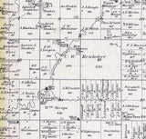 1884 Map of Lone Tree Township McPherson County Kansas
