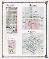 1884 Map of Marquette Galva Roxbury Conway McPherson County Kansas