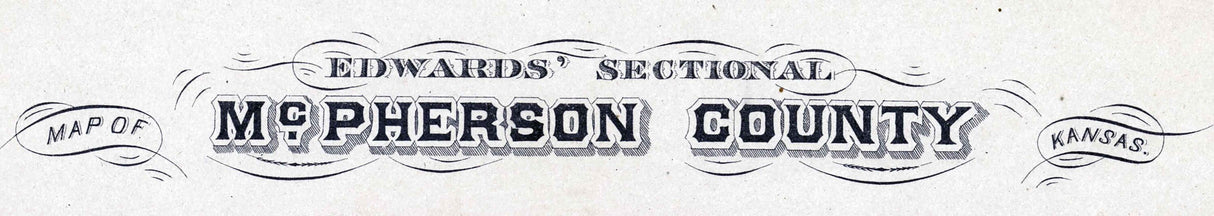 1884 Map of McPherson County Kansas