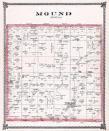 1884 Map of Mound Township McPherson County Kansas