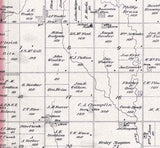 1884 Map of Spring Valley Township McPherson County Kansas