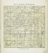 1905 Map of Blue Creek Township Paulding County Ohio