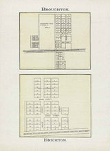 1905 Map of Broughton Briceton Paulding County Ohio
