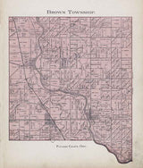 1905 Map of Brown Township Paulding County Ohio