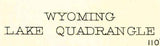 1885 Topo Map of Lake Wyoming Quadrangle Yellowstone Nat Park