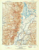 1899 Topo Map of Grand Teton Wyoming Quadrangle Jackson Lake