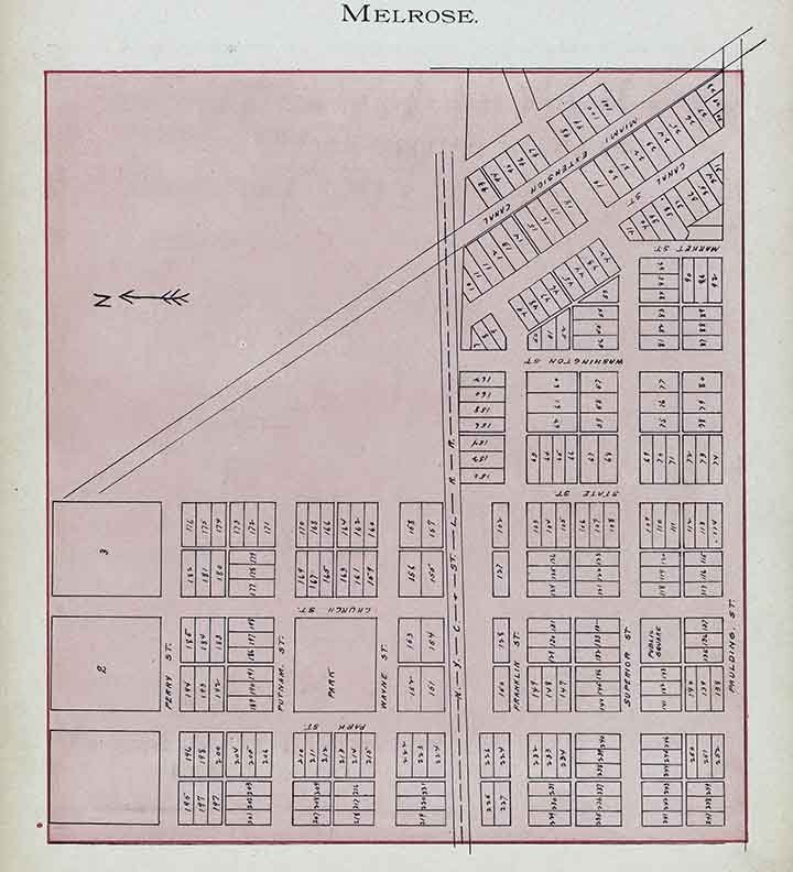1905 Map of Melrose Paulding County Ohio