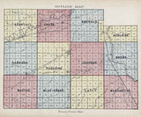 1905 Map of Paulding County Washington Carryall Crane Benton Ohio