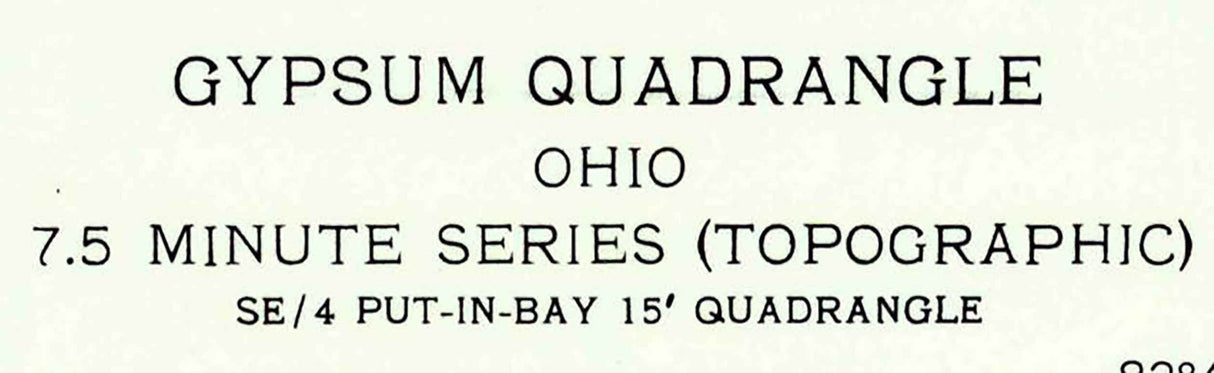 1959 Topo Map of Gypsum Ohio Quadrangle Lake Erie Catawba Island