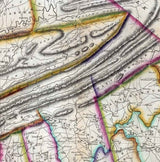 1818 Map of Dauphin & Lebanon County Pennsylvania