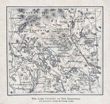 1870 Map of The Lake Country of New Hampshire Lake Winnepesaukee