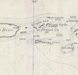 1880 Map of the Windward Islands