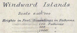 1880 Map of the Windward Islands