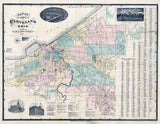 1881 Map of Cleveland Ohio