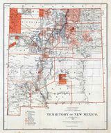 1882 Map of New Mexico Territory