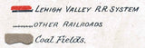 1887 Map of Lehigh Valley Railroad System Anthracite Coal Fields of Pa