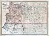 1889 Map of Colfax and Mora County New Mexico