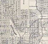 1890 Map of Baker City Oregon