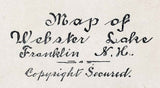 1890 Map of Webster Lake Franklin New Hampshire