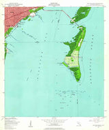 1947 Topo Map of Key Biscayne Florida Quadrangle