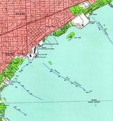 1947 Topo Map of Key Biscayne Florida Quadrangle