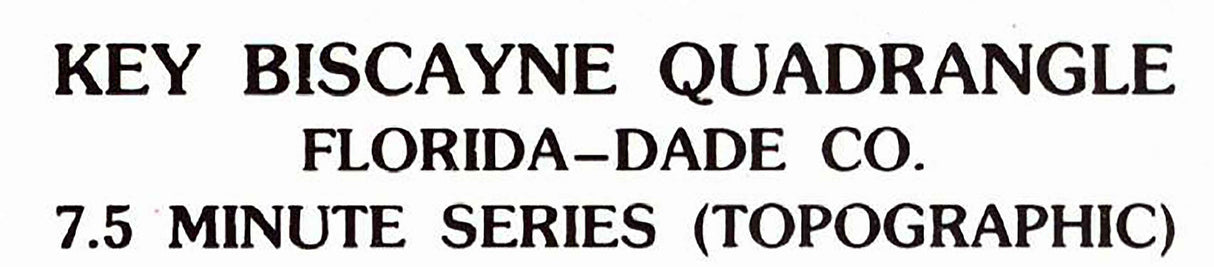 1994 Topo Map of Key Biscayne Florida Quadrangle