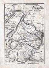 1862 Map of the Seat of War Virginia