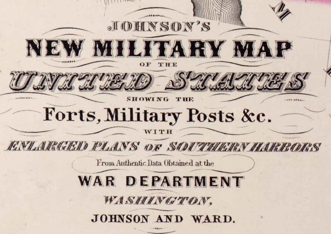 1863 Map of Military Map of the United States