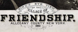 1882 Panoramic Map of Friendship Allegany County New York