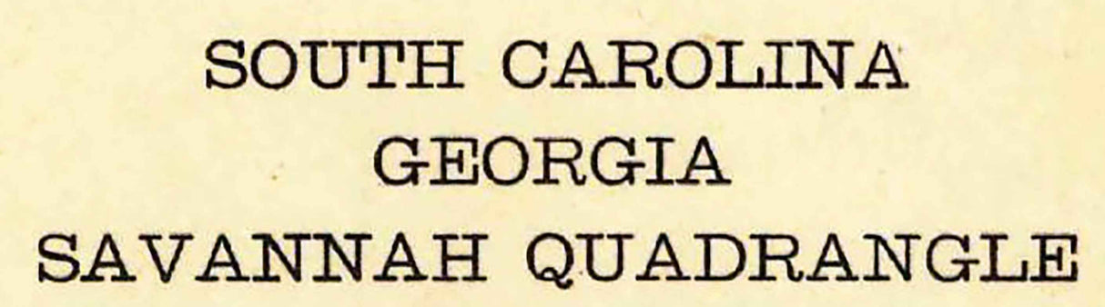 1942 Topo Map of Savannah Georgia Quadrangle