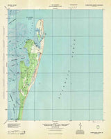 1945 Topo Map of Cumberland Island Georgia Quadrangle