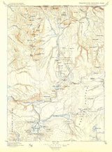 1885 Topo Map of Gallatin Wyoming