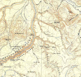 1886 Topo Map of Canyon Wyoming Yellowstone River Grand Canon