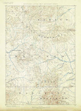 1886 Topo Map of Little Belt Mts Montana