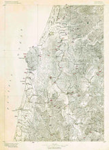 1896 Topo Map of Coos Bay Oregon Cape Arago