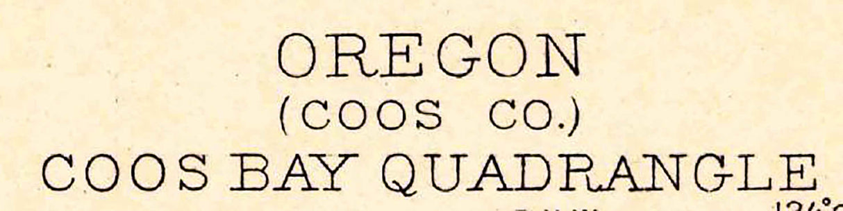 1898 Topo Map of Coos Bay Oregon