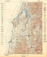 1898 Topo Map of Coos Bay Oregon