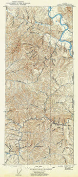 1899 Topo Map of Fortymile Alaska