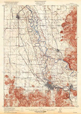 1910 Topo Map of Eugene Oregon