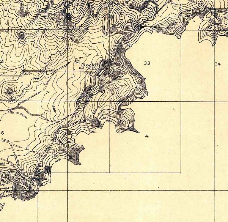 1911 Topo Map of Brownsville Oregon