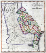 1817 Map of the State of Georgia