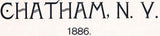 1886 Panoramic Map of Chatham New York