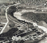 1888 Panoramic Map of Corinth New York Palmer Falls