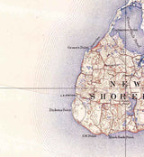 1889 Topo Map of Block Island Rhode Island New Shoreham