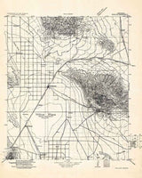 1922 Topo Map of Willcox Arizona Quadrangle